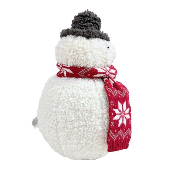 Pottery Barn Cozy Archie Snowman Shaped Pillow Plush Christmas Holiday Decor - Picture 3 of 7